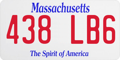 MA license plate 438LB6