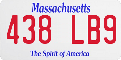 MA license plate 438LB9