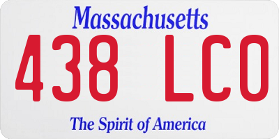 MA license plate 438LC0