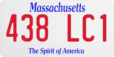 MA license plate 438LC1