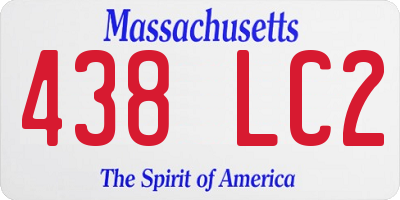 MA license plate 438LC2