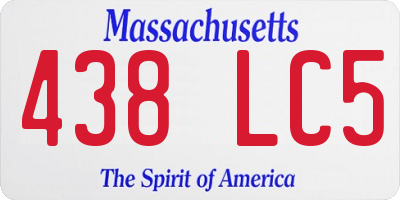 MA license plate 438LC5
