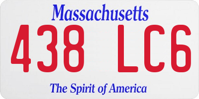 MA license plate 438LC6