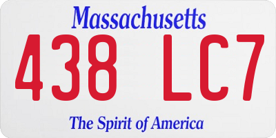 MA license plate 438LC7