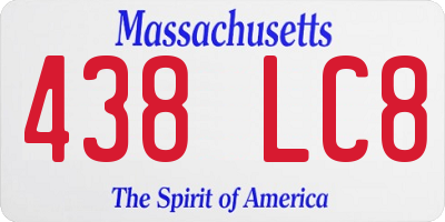 MA license plate 438LC8