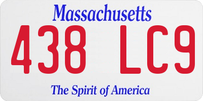 MA license plate 438LC9