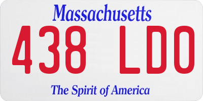 MA license plate 438LD0