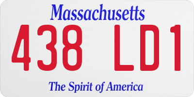 MA license plate 438LD1