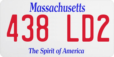 MA license plate 438LD2