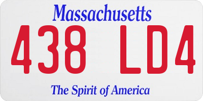 MA license plate 438LD4
