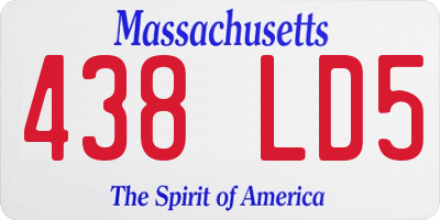MA license plate 438LD5