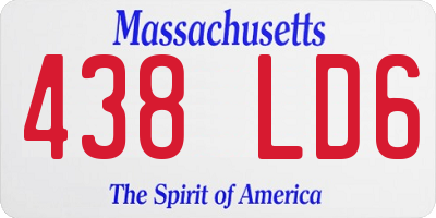 MA license plate 438LD6