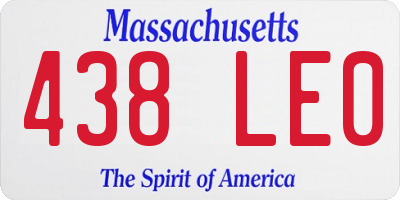 MA license plate 438LE0
