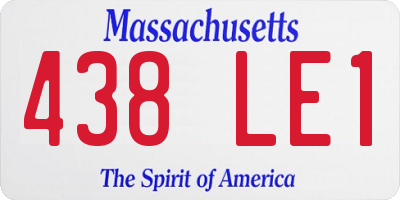 MA license plate 438LE1
