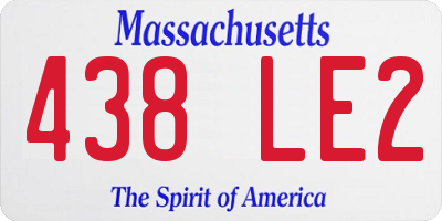 MA license plate 438LE2