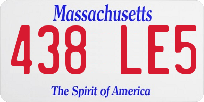 MA license plate 438LE5