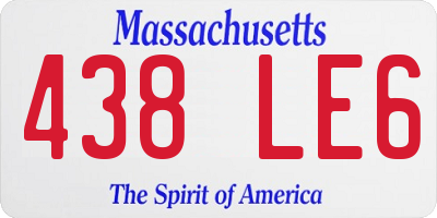 MA license plate 438LE6