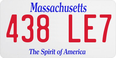 MA license plate 438LE7