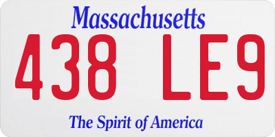 MA license plate 438LE9