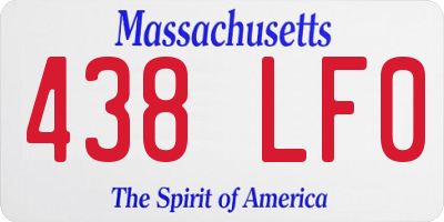 MA license plate 438LF0