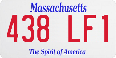 MA license plate 438LF1