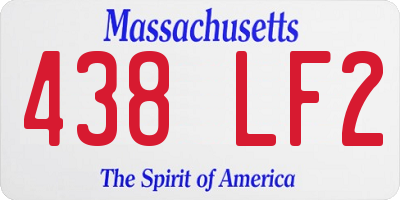 MA license plate 438LF2