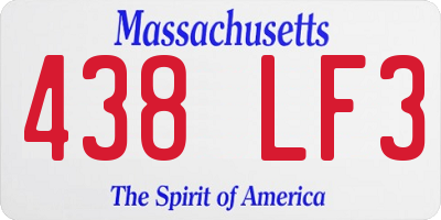 MA license plate 438LF3