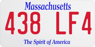 MA license plate 438LF4