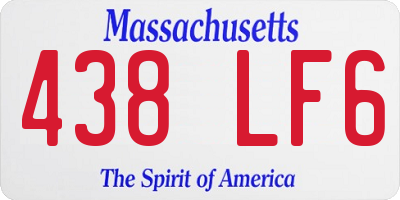 MA license plate 438LF6
