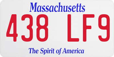 MA license plate 438LF9