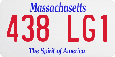 MA license plate 438LG1