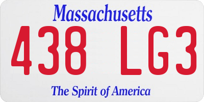 MA license plate 438LG3