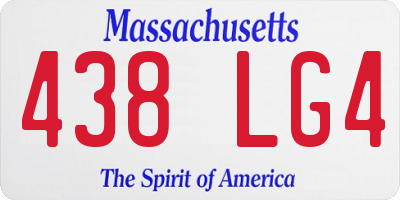 MA license plate 438LG4