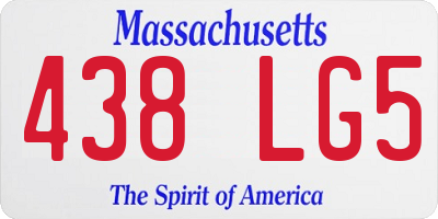 MA license plate 438LG5