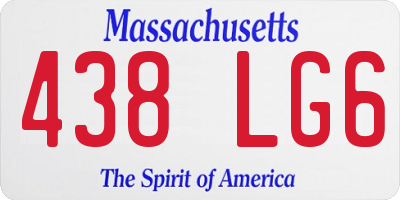 MA license plate 438LG6