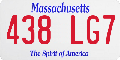 MA license plate 438LG7