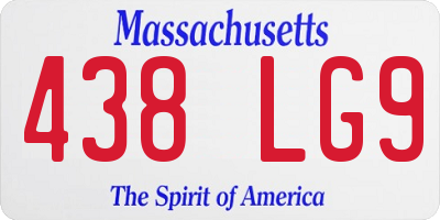 MA license plate 438LG9