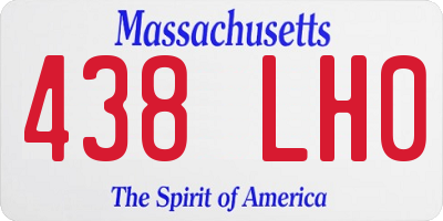 MA license plate 438LH0