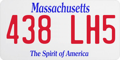 MA license plate 438LH5
