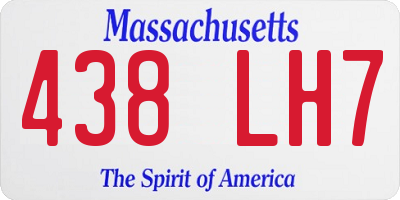 MA license plate 438LH7
