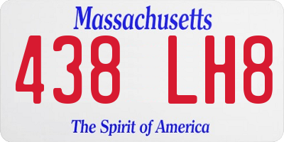MA license plate 438LH8