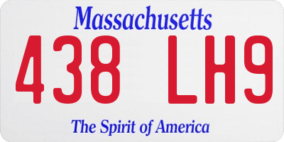 MA license plate 438LH9