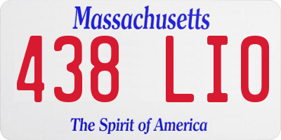 MA license plate 438LI0