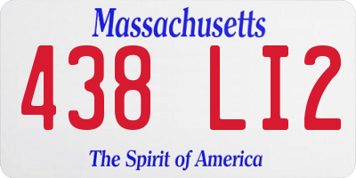 MA license plate 438LI2