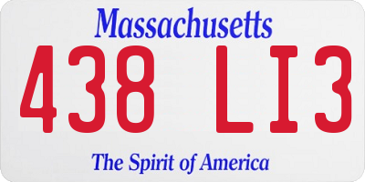 MA license plate 438LI3