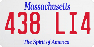 MA license plate 438LI4