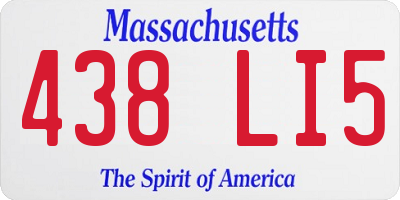 MA license plate 438LI5