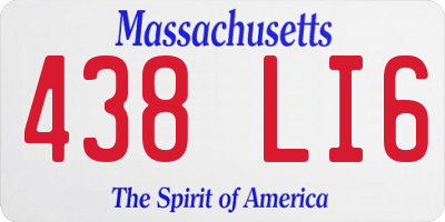 MA license plate 438LI6