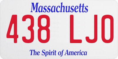 MA license plate 438LJ0