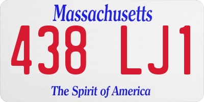 MA license plate 438LJ1